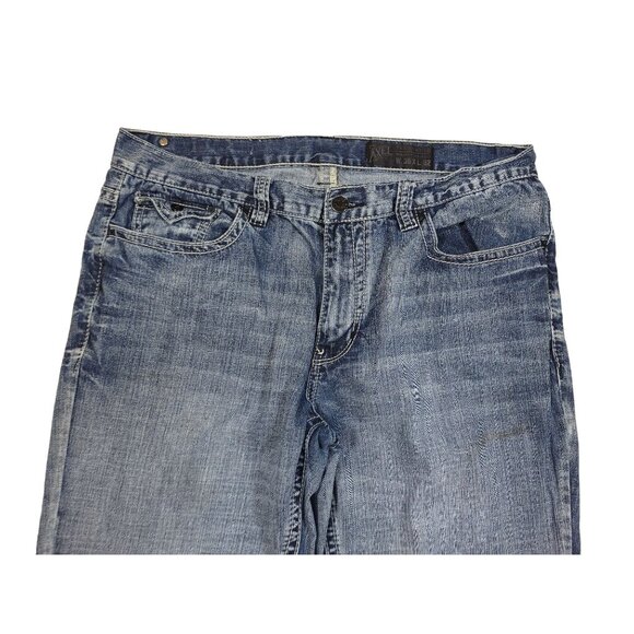 TK Axel Mens Jeans Treadwell Relaxed Straight Fit Mid Rise Flap Pockets 36x31 - Picture 7 of 8